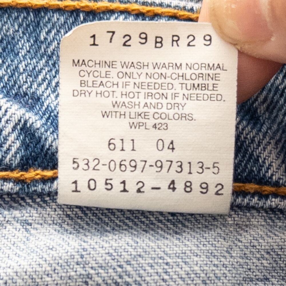 Levi 512 Tapered Slim Blue Jeans Vintage Size 9 Junior Medium - Picture 7 of 10